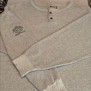 Nice Harley Davidson Long Sleeve Pull Over Shirt.  Insulated.  Mens 2 XL